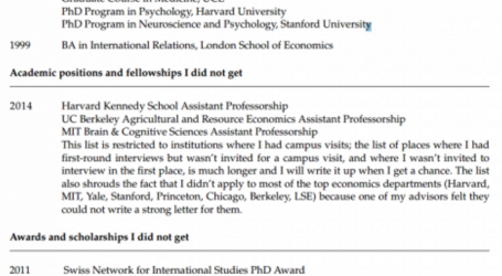 This CV of Failure by a Princeton Professor Went Viral